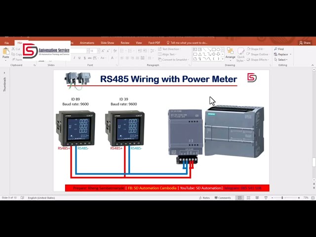 RS485 communication between Siemens S7-1200 and Power meters
