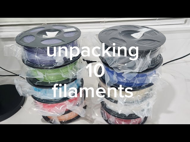 Unpacking 10 fillament rolls #3d #Unboxing #Makerbot sketch #printer #3dprinting #filaments #foryou 