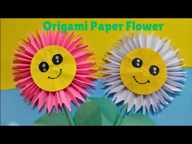 DIY Origami Paper Flower Making | How to make Paper Flower | Easy making Tutorial step by step