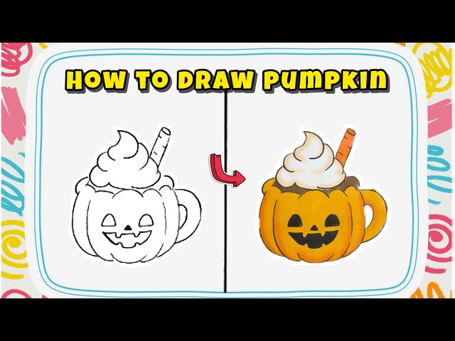 How to Draw a Pumpkin – Halloween Drawing Art with Markers