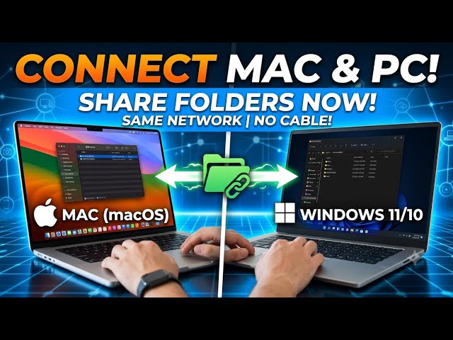 How to Share Windows Folder with Mac & Laptops (Same Network) 