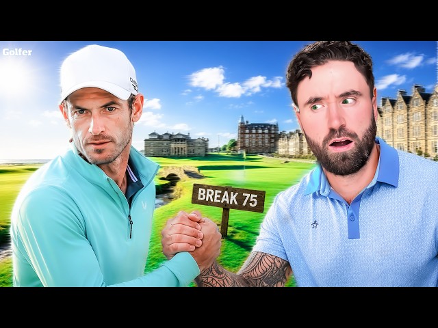 Andy Murray Challenged Me To BREAK 75 Around The Old Course Reversed in St Andrews