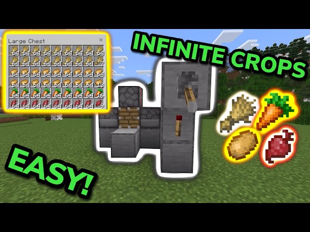EASIEST 26.1+ AUTOMATIC CROP FARM TUTORIAL in Minecraft Bedrock (MCPE/Xbox/PS/Switch/PC)