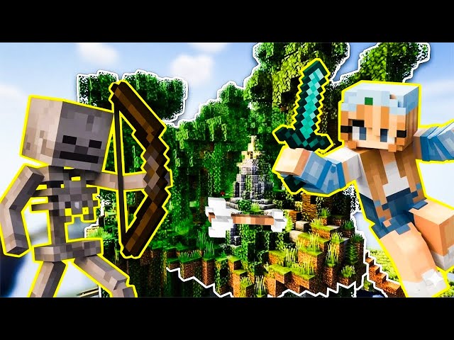 This Dangerous Skyblock Dungeon Set Us on Fire! (MINECRAFT Realm of the skies )