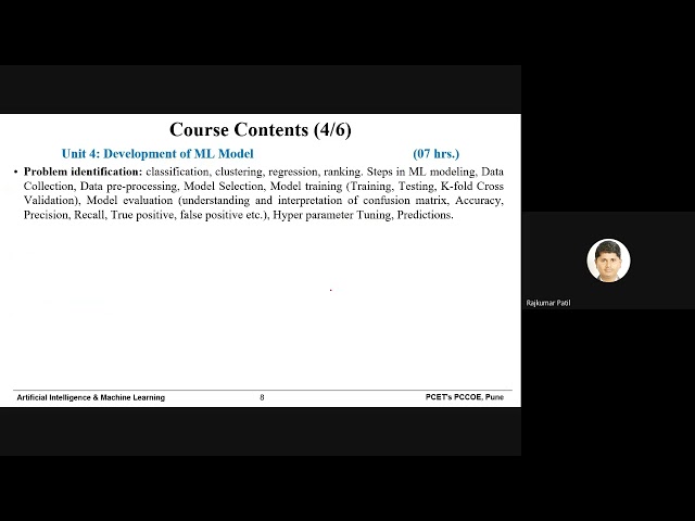 Class 1   Overview of Course   AI ML