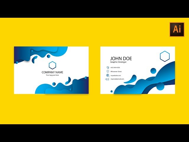 Simple Abstract Business Card - Adobe Illustrator