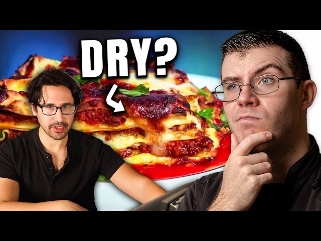 Pro Chef REACTS...How to Make The Best Lasagna of Your Life Adam Regueas