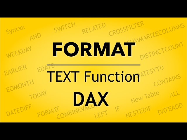FORMAT Function in Power BI using DAX | TEXT Function | #powerbi #dax