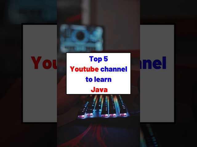 TOP 5 YOUTUBE CHANNEL TO LEARN JAVA | #java #coding #programming #webdevelopment