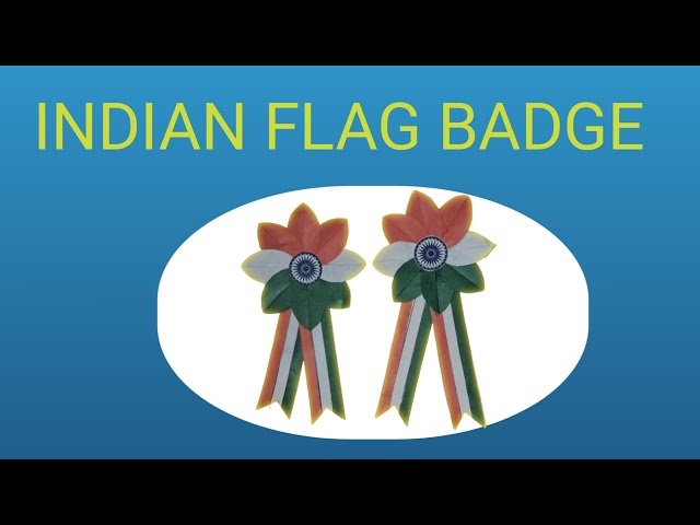 Indian flag badge making ideas 🇮🇳!Tricolor badge with paper! Tricolor badge ideas! Diy badge ideas