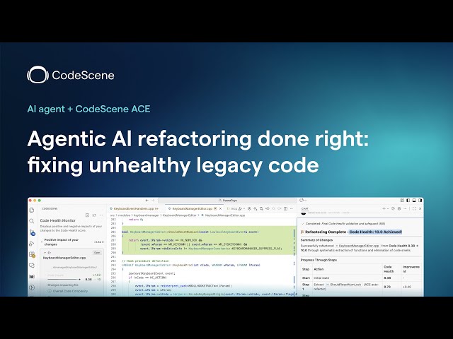 Agentic AI refactoring done right: fixing unhealthy legacy code