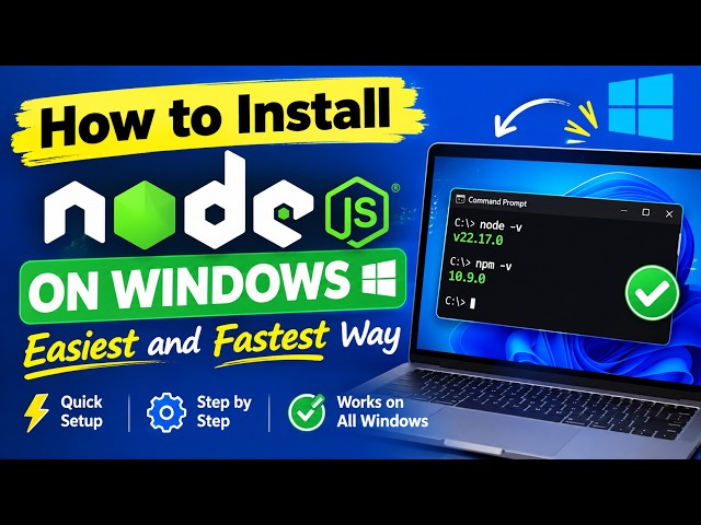 How to Install Node.js on Windows | Easiest & Fastest Way (Winget Method)