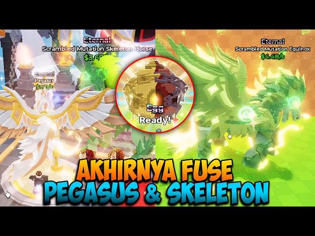 Akhirnya Aku Fuse Pegasus & Skeleton Demi Equinox !!! Steal An Egg Roblox Indonesia