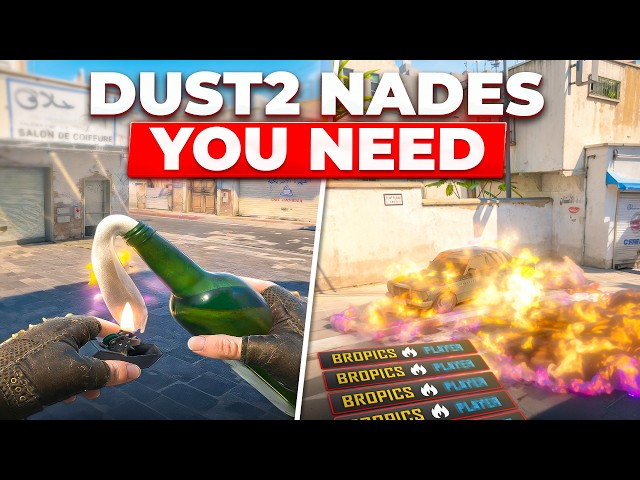 Best Dust2 Smokes, Flashes & Molotovs (2026 Guide)