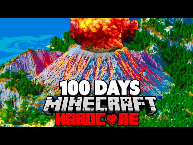 I Survived 100 Days on VOLCANO ISLAND in Minecraft Hardcore...