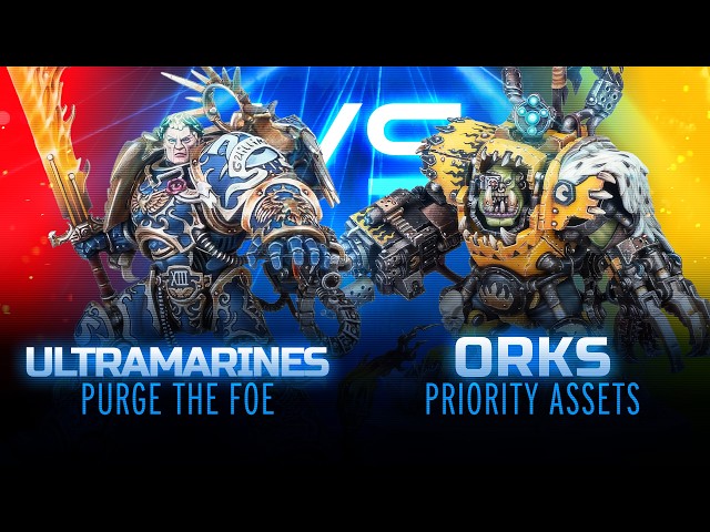 NEW Codex Clash Orks vs Ultramarines Competitive Battle Report