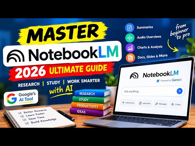 Mastering NotebookLM in 2026: The Ultimate AI Productivity Guide (Beginner to Pro)