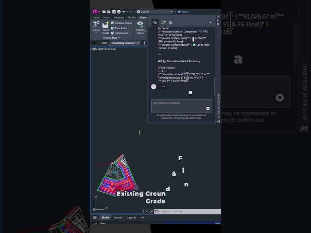 AI Cut & Fill Analysis in Civil 3D 2027 Real Project Data