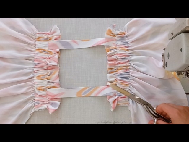 Cutting and sewing a very easy dress in 7 steps that can be executed in all sizes