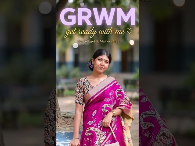 Bindu Masi to Blush Paglu😭💜 Saree te amake kemon lagche?🥺#sareelook #grwm #bengaligirl #indianlook