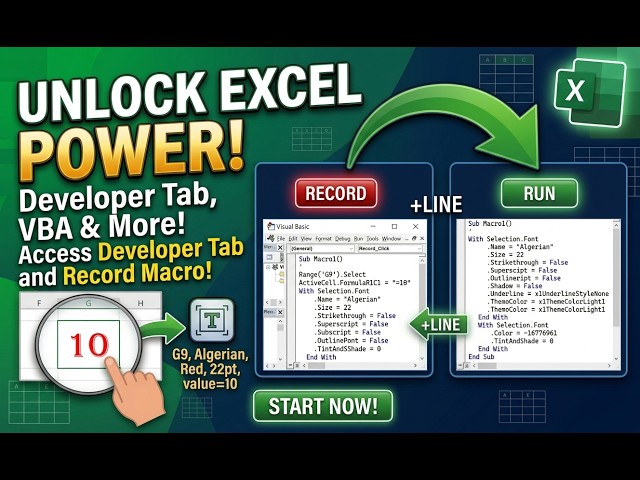 How to Enable the Developer Tab in Excel & Record Your First Macro
