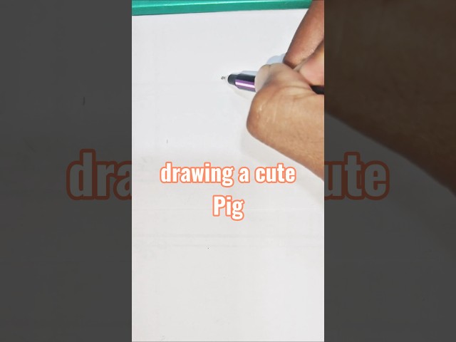 drawing a cute Pig ✍️🐷 #art #drawing #shorts #trending