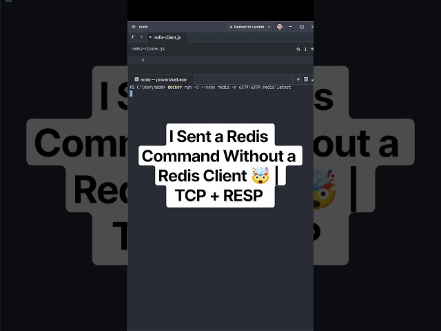 Talk directly to Redis using Raw TCP & RESP protocol #shorts #backend