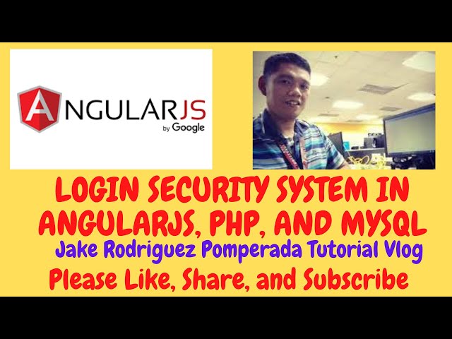 Login Security System in AngularJS, PHP, and MySQL