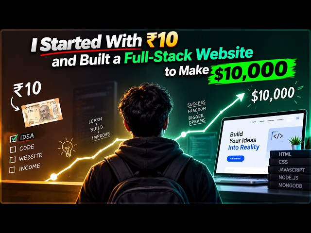 I Started With ₹10 and Built a Full-Stack Website to Make $10,000