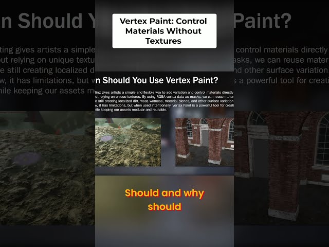 Make Better Materials WITHOUT More Textures! #UE5 #VertexPaint #MaterialArt #GameArt #environmentart