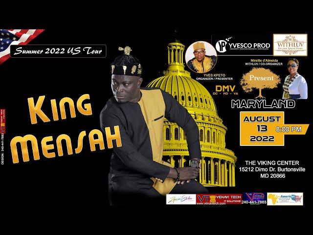 King Mensah Concert Maryland USA 08 13 2022
