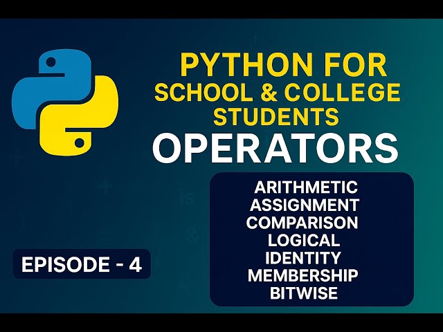 পাইথন অপারেটর বাংলায় | Python Operators in Bangla