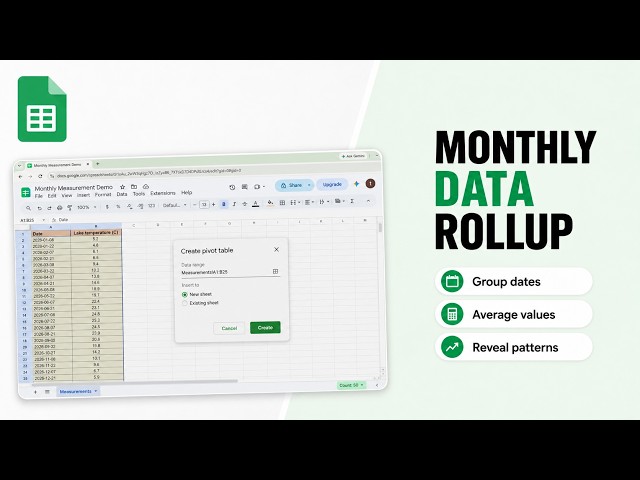 How to Group Measurements by Month in Google Sheets (Reveal Seasonal Patterns)