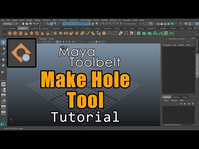 The Maya Toolbelt - Make Hole Tool (Maya 2023)