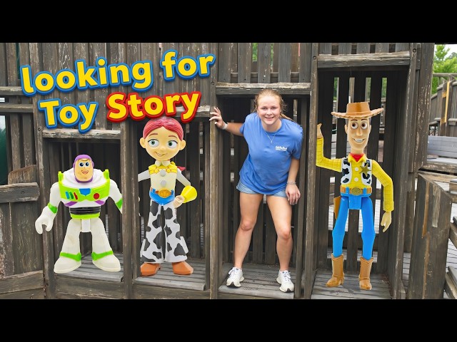 Assistant Searches for Toy Story's Woody and Buzz Lightyear at a Castle Park