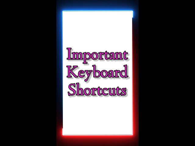 BASIC COMPUTER SHORTCUTS FOR BEGINNERS#computerbasics #computershortcutkeys #keyboard  #trending