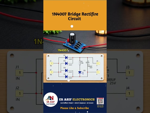 1N4007 Bridge Rectifire Circuit | #shorts #shortsfeed #viral #trending