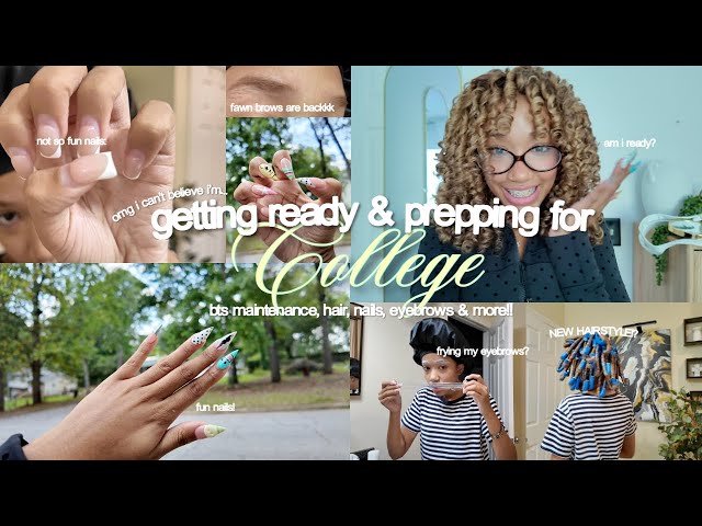 BACK TO SCHOOL maintenance 🎀 (preparing for college) hair, eyebrows, nails & more! #college #school