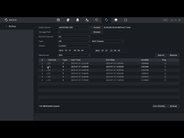 NVR Backup