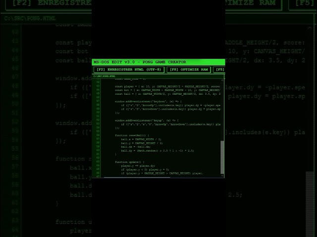 Pourquoi utiliser VS Code quand on peut créer son IDE MS-DOS 1980 ?#Coding #MSDOS