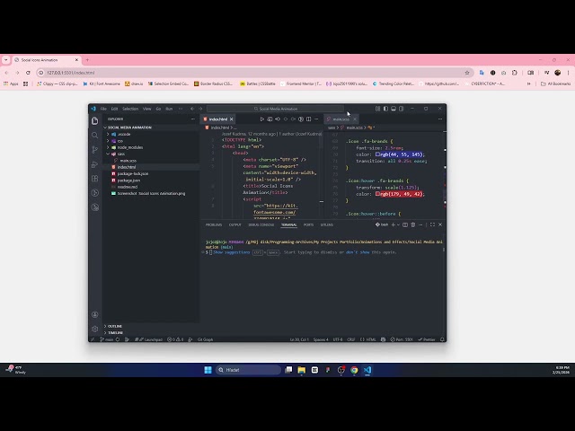 Project 05 - Social Media Links | Code