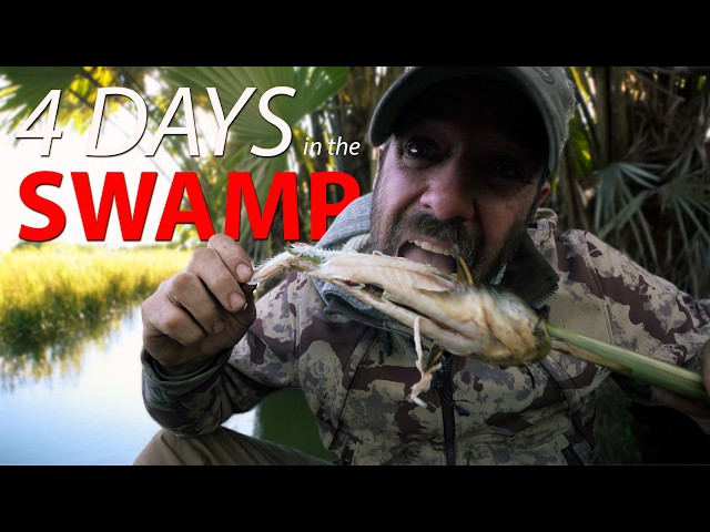 4 DAYS Surviving the SWAMP & Eating what I CATCH
