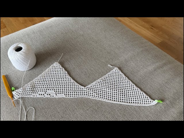 Filet crochet dress in progress 🤍