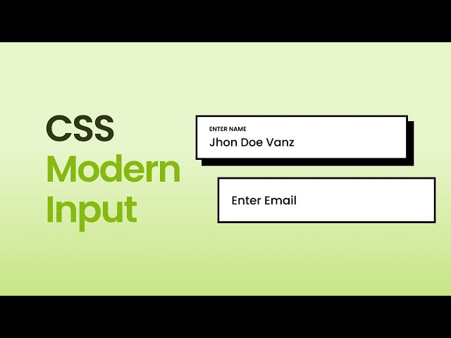 ⌨️ Input Field Animation Using HTML & CSS | Floating Label CSS