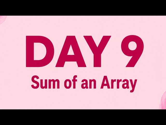 DSA in Java | Sum of an Array Program Explained | Arrays in Java | Telugu