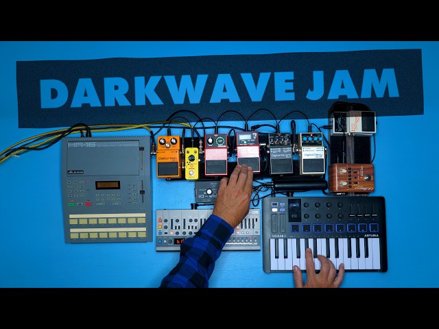 Darkwave Drum Machine Jam (MIDI Sync Setup)
