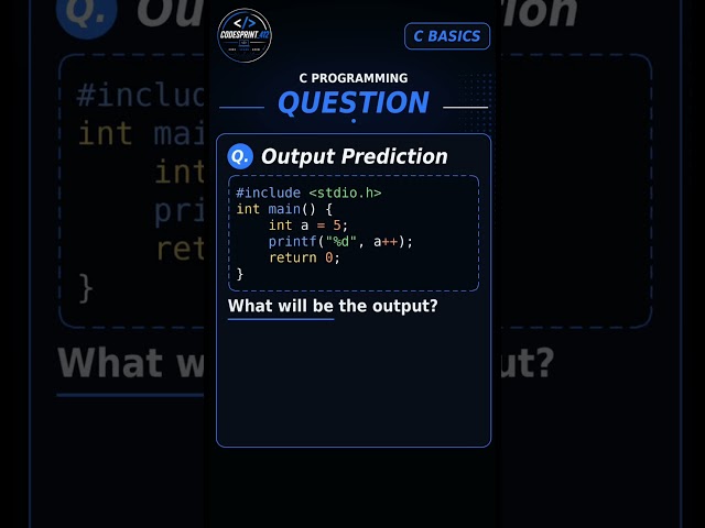 Test your C programming knowledge 💻 What  be  output of this ? Drop your answer in the comments 👇