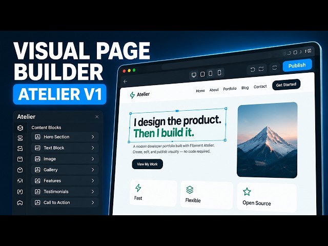 Filament PHP Just Got a Visual Editor: Filament Atelier V1