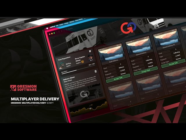 0R-MULTIPLAYER DELIVERY (NEW UI) | Fivem Delivery Script