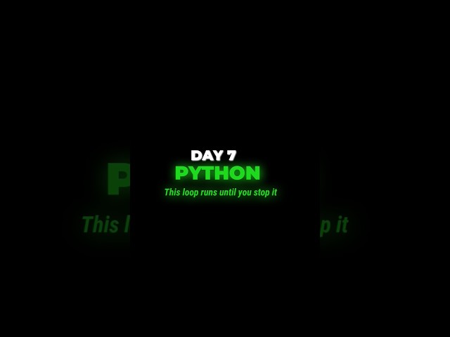 Day 7 Python | While Loop Explained 🔁 | Beginner Coding Journey